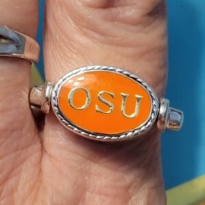 OSU Orange Silver Ring SIZE 7
